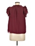 1.State 100% Polyester Burgundy Short Sleeve Blouse Size M - photo 2