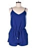 One Clothing 100% Polyester Solid Blue Romper Size M - photo 1