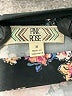 Pink Rose Floral Black Casual Dress Size M - photo 7