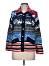 Onque Casuals 100% Cotton Print Blue Jacket Size M - photo 1