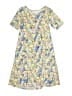 Lularoe Print Yellow Blue Dress Size 12 - photo 1