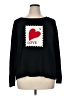 Jane and Delancey Hearts Black Pullover Sweater Size XL - photo 1
