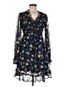 Hailey & Co. 100% Polyester Floral Blue Cocktail Dress Size M - photo 1