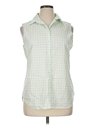 Lands' End Sleeveless Button-Down Shirt (view 1)