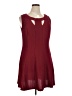 En Focus Studio Solid Burgundy Casual Dress Size 14 - photo 1