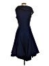 Samuel Dong Solid Blue Cocktail Dress Size S - photo 2