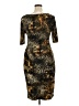 Connected Apparel 100% Polyester Animal Print Gold Cocktail Dress Size 14 - photo 2