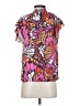 DR2 100% Rayon Orange Short Sleeve Blouse Size S - photo 2