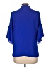 April 100% Polyester Blue 3/4 Sleeve Blouse Size L - photo 2