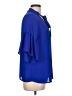 April 100% Polyester Blue 3/4 Sleeve Blouse Size L - photo 4