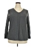 Talbots Outlet Chevron-herringbone Gray Pullover Sweater Size 2X - photo 1