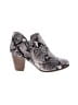 Fergalicious Animal Print Snake Print Gray Ankle Boots Size 10 - photo 1