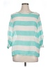 Rachel Kate 100% Polyester Stripes Teal 3/4 Sleeve Top Size XL - photo 1