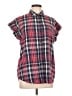 Riders by Lee Plaid Red Short Sleeve Blouse Size L - photo 1