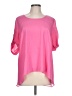 Jennifer Lopez Pink Short Sleeve Blouse Size L - photo 1