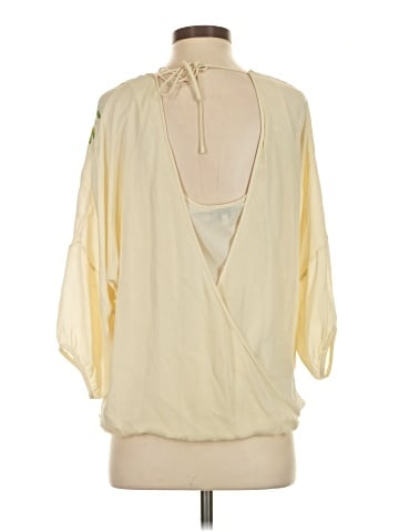 Tibi 3/4 Sleeve Silk Top (view 2)