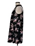 Pink Rose Floral Black Casual Dress Size M - photo 5