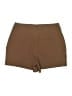 Nine West Solid Brown Khaki Shorts Size 12 - photo 2