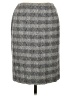 Escada 100% Wool Chevron-herringbone Gray Wool Skirt Size EU 38 / US 8 - photo 1
