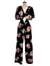 Miss Selfridge 100% Polyester Floral Black Jumpsuit Size 6 - photo 2