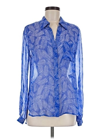 Diane von Furstenberg Long Sleeve Silk Top (view 1)