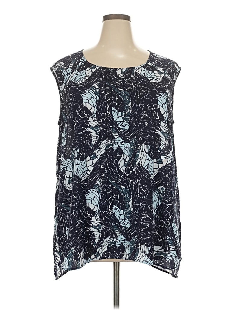 Pre-owned Sejour Sleeveless Blouse In Blue