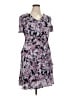 Connected Apparel 100% Polyester Paisley Purple Casual Dress Size 14 (petite) - photo 1