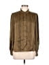 Amour Vert 100% Polyester Brown Long Sleeve Blouse Size M - photo 1