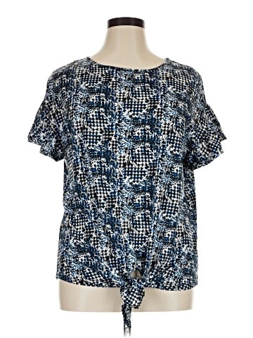 NY Collection Short Sleeve Blouse (view 1)