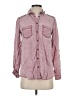 Express 100% Lyocell Pink Long Sleeve Button-Down Shirt Size XS - photo 1