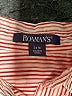 Roaman's Stripes Pink 3/4 Sleeve Button-Down Shirt Size 24w - photo 7