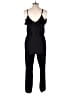 Sans Souci 100% Polyester Solid Black Jumpsuit Size L - photo 2
