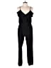 Sans Souci 100% Polyester Solid Black Jumpsuit Size L - photo 1