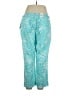 IZOD 100% Cotton Paisley Teal Casual Pants Size 16 - photo 2