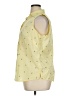 Basic Editions Hearts Yellow Sleeveless Button-Down Shirt Size 1X - photo 5