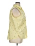 Basic Editions Hearts Yellow Sleeveless Button-Down Shirt Size 1X - photo 4