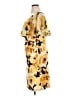 Connected Apparel Print Yellow Cocktail Dress Size 16 - photo 5