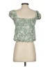 Thirty/Thirty 100% Rayon Green Short Sleeve Blouse Size S - photo 2