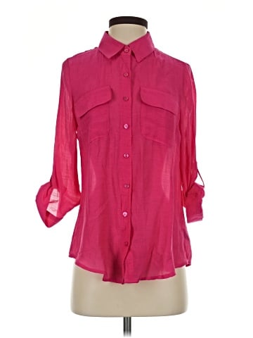 B.wear 3/4 Sleeve Button-Down Shirt (view 1)