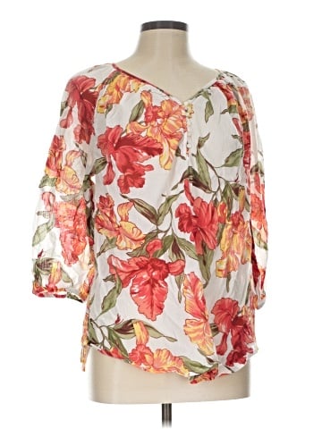 Chaps 3/4 Sleeve Blouse (view 2)