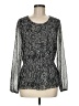 Kate Hill 100% Polyester Gray Long Sleeve Blouse Size 6 - photo 1