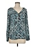 Candie's 100% Polyester Teal Long Sleeve Blouse Size M - photo 1