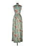 Reba Floral Teal Casual Dress Size L - photo 2