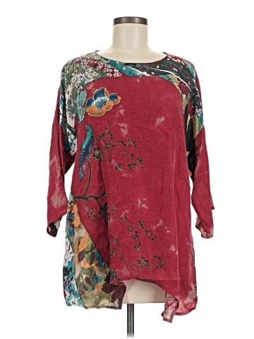 Citron Santa Monica Collection 3/4 Sleeve Silk Top (view 1)