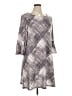Connected Apparel Argyle Gray Casual Dress Size 14 - photo 1