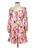 STAUD Floral Pink Cocktail Dress Size 4 - photo 1