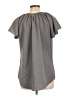 Unbranded 100% Polyester Gray Short Sleeve Blouse Size L - photo 2