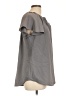 Unbranded 100% Polyester Gray Short Sleeve Blouse Size L - photo 4
