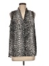 Laundry by Shelli Segal 100% Polyester Animal Print Black Sleeveless Blouse Size M - photo 1