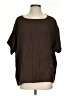 bryn WALKER 100% Linen Brown Short Sleeve Blouse Size S - photo 1